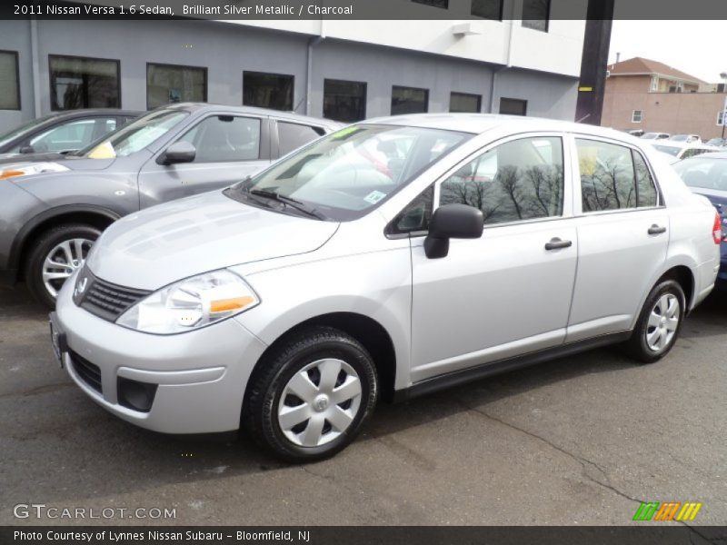 Brilliant Silver Metallic / Charcoal 2011 Nissan Versa 1.6 Sedan