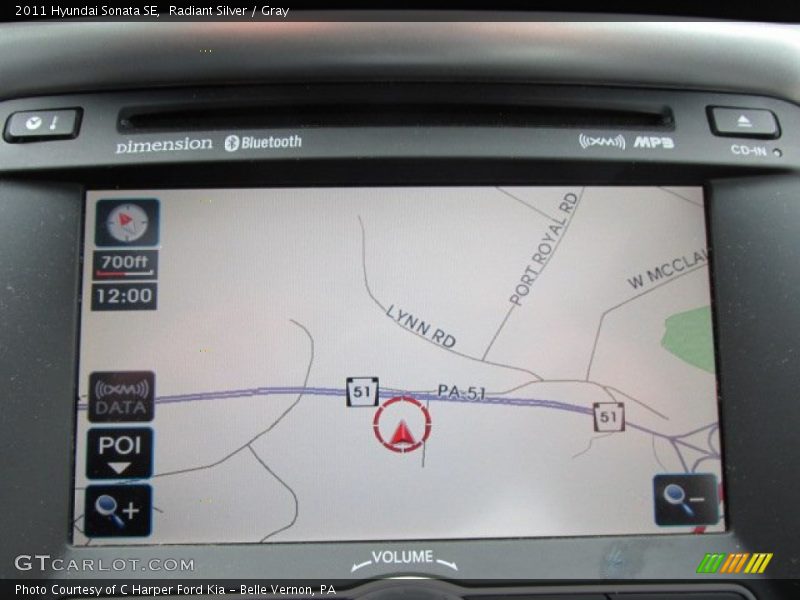 Navigation of 2011 Sonata SE