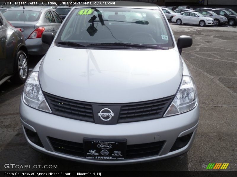 Brilliant Silver Metallic / Charcoal 2011 Nissan Versa 1.6 Sedan
