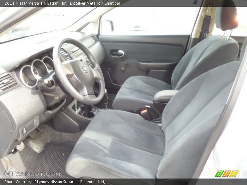 Brilliant Silver Metallic / Charcoal 2011 Nissan Versa 1.6 Sedan