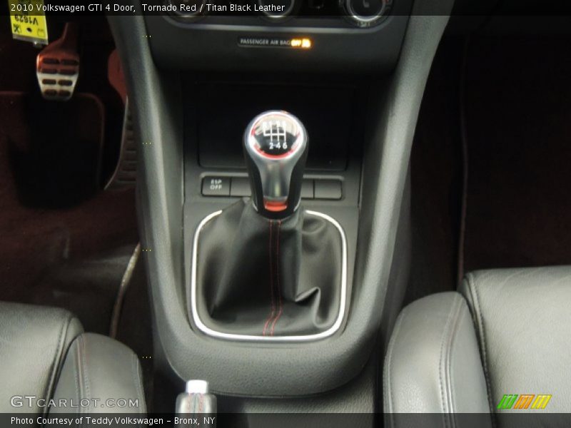 Tornado Red / Titan Black Leather 2010 Volkswagen GTI 4 Door