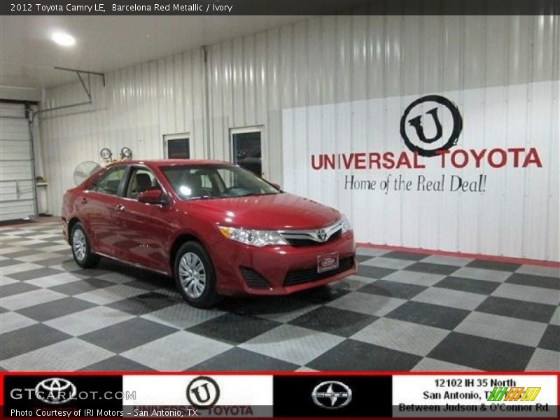 Barcelona Red Metallic / Ivory 2012 Toyota Camry LE