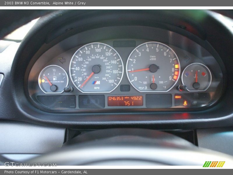  2003 M3 Convertible Convertible Gauges