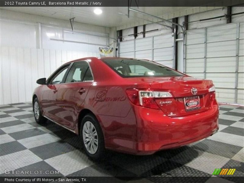Barcelona Red Metallic / Ivory 2012 Toyota Camry LE
