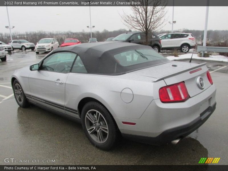 Ingot Silver Metallic / Charcoal Black 2012 Ford Mustang V6 Premium Convertible