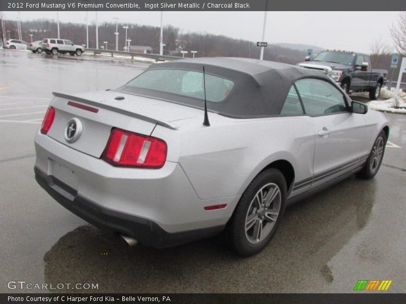 Ingot Silver Metallic / Charcoal Black 2012 Ford Mustang V6 Premium Convertible
