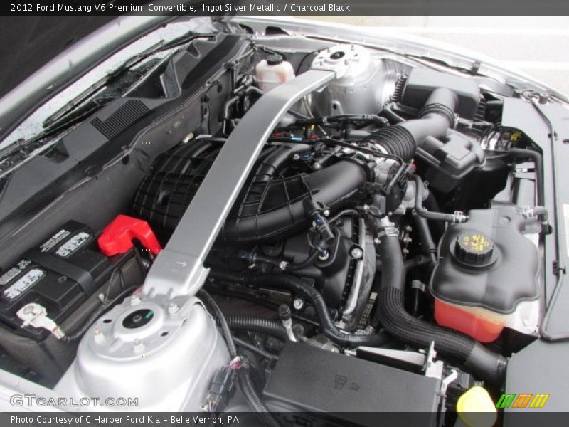 Ingot Silver Metallic / Charcoal Black 2012 Ford Mustang V6 Premium Convertible