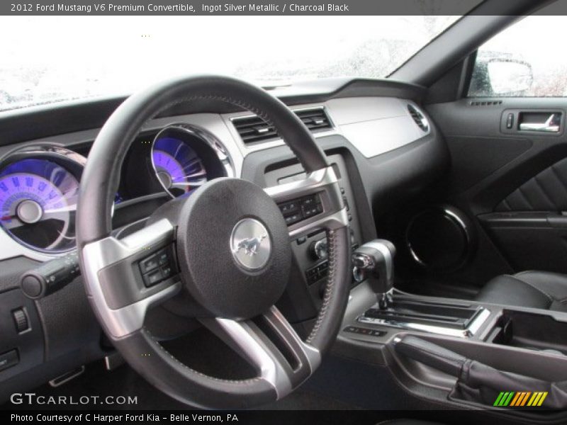 Ingot Silver Metallic / Charcoal Black 2012 Ford Mustang V6 Premium Convertible