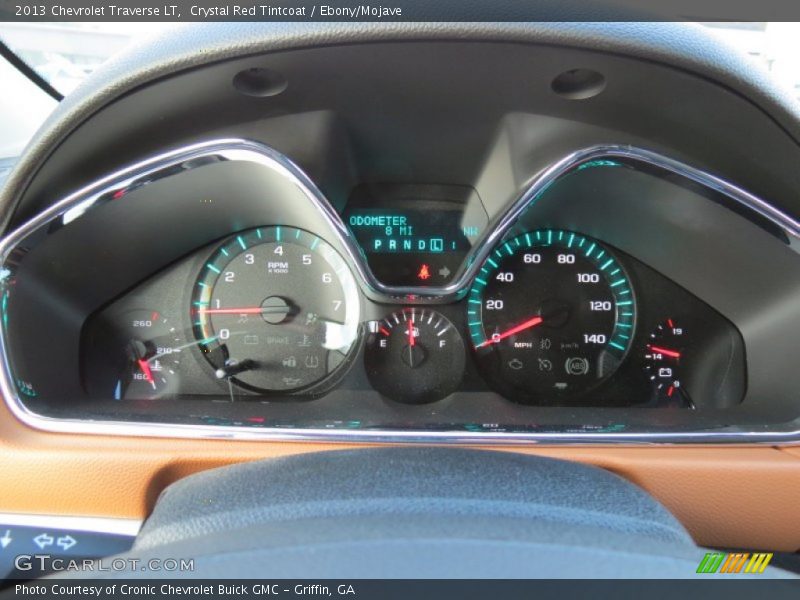 Crystal Red Tintcoat / Ebony/Mojave 2013 Chevrolet Traverse LT