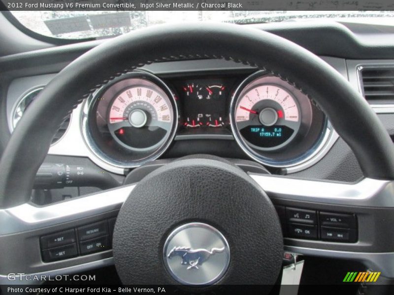Ingot Silver Metallic / Charcoal Black 2012 Ford Mustang V6 Premium Convertible