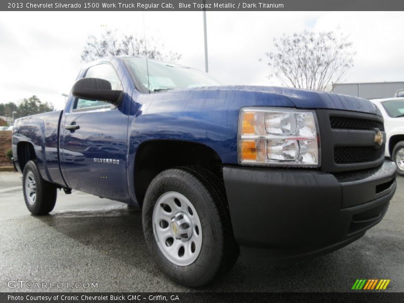 Blue Topaz Metallic / Dark Titanium 2013 Chevrolet Silverado 1500 Work Truck Regular Cab