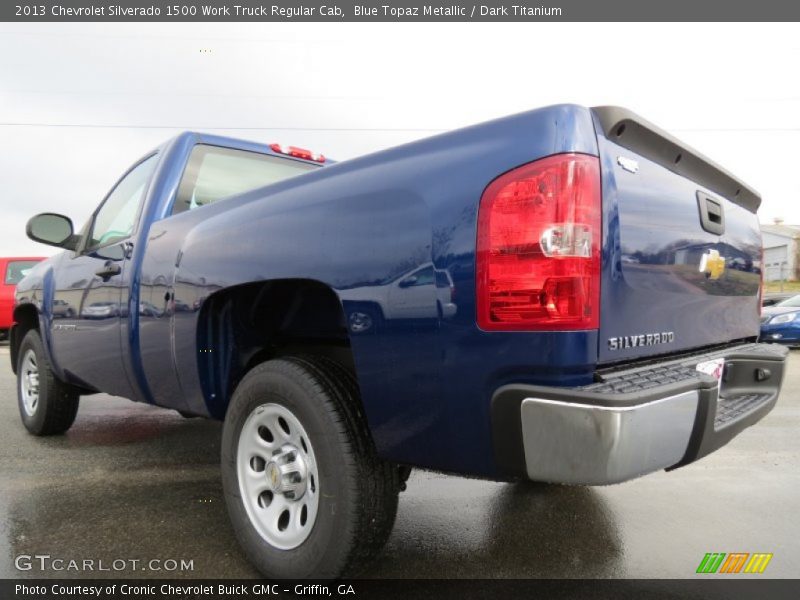 Blue Topaz Metallic / Dark Titanium 2013 Chevrolet Silverado 1500 Work Truck Regular Cab