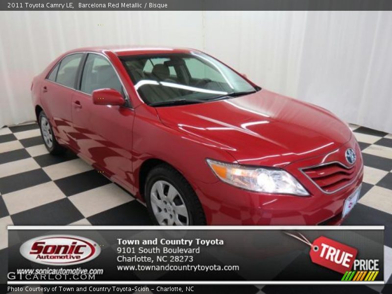 Barcelona Red Metallic / Bisque 2011 Toyota Camry LE