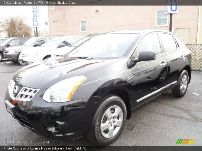 Wicked Black / Gray 2011 Nissan Rogue S AWD