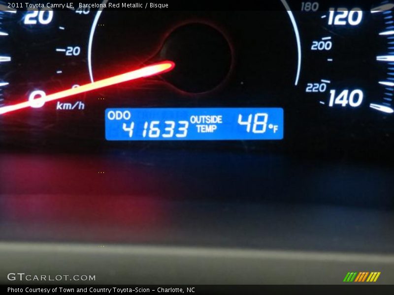 Barcelona Red Metallic / Bisque 2011 Toyota Camry LE