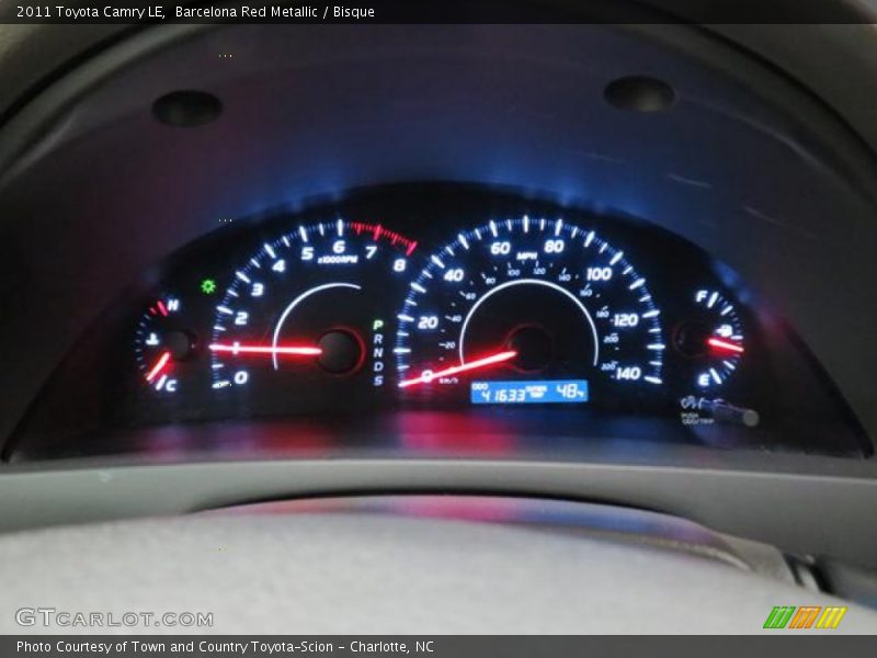 Barcelona Red Metallic / Bisque 2011 Toyota Camry LE