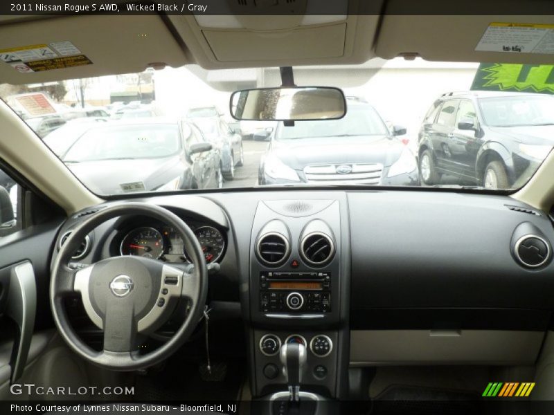 Wicked Black / Gray 2011 Nissan Rogue S AWD