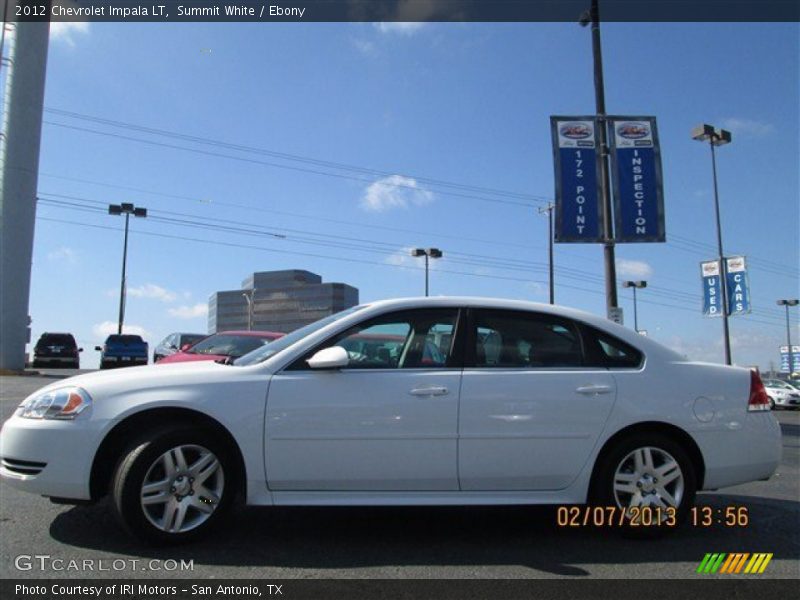 Summit White / Ebony 2012 Chevrolet Impala LT