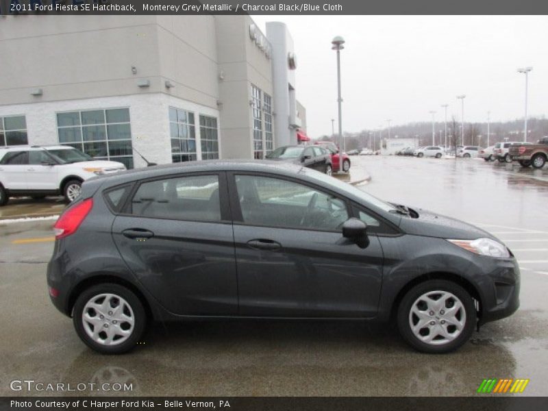 Monterey Grey Metallic / Charcoal Black/Blue Cloth 2011 Ford Fiesta SE Hatchback
