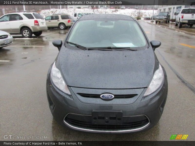 Monterey Grey Metallic / Charcoal Black/Blue Cloth 2011 Ford Fiesta SE Hatchback