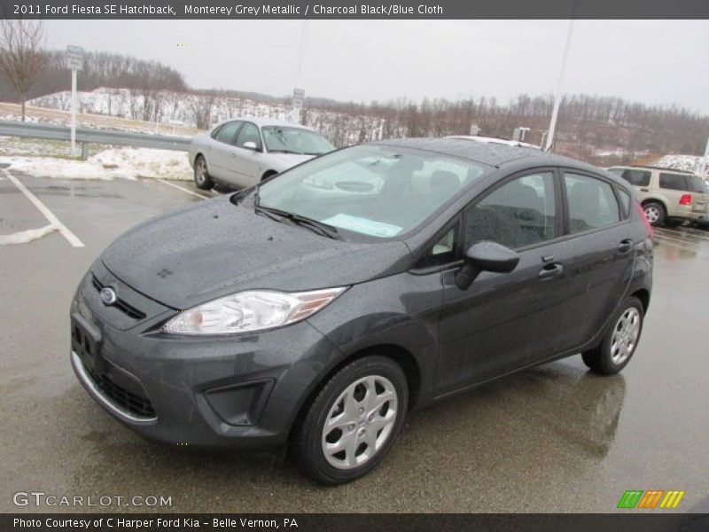 Monterey Grey Metallic / Charcoal Black/Blue Cloth 2011 Ford Fiesta SE Hatchback