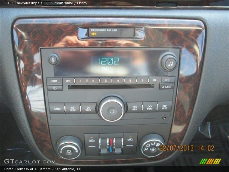 Summit White / Ebony 2012 Chevrolet Impala LT