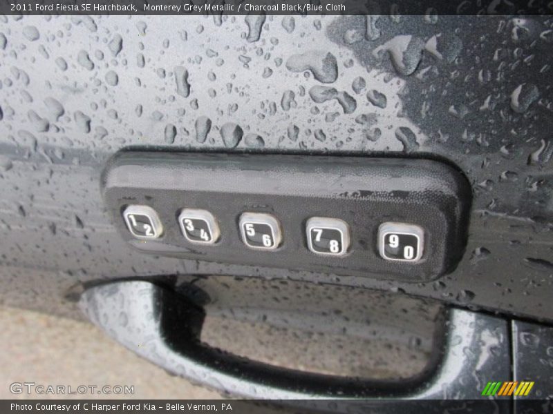 Monterey Grey Metallic / Charcoal Black/Blue Cloth 2011 Ford Fiesta SE Hatchback