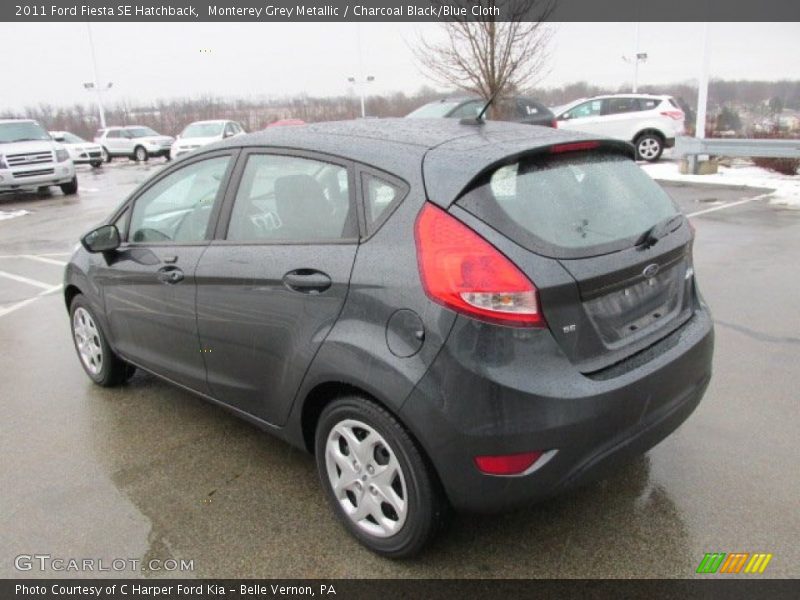 Monterey Grey Metallic / Charcoal Black/Blue Cloth 2011 Ford Fiesta SE Hatchback