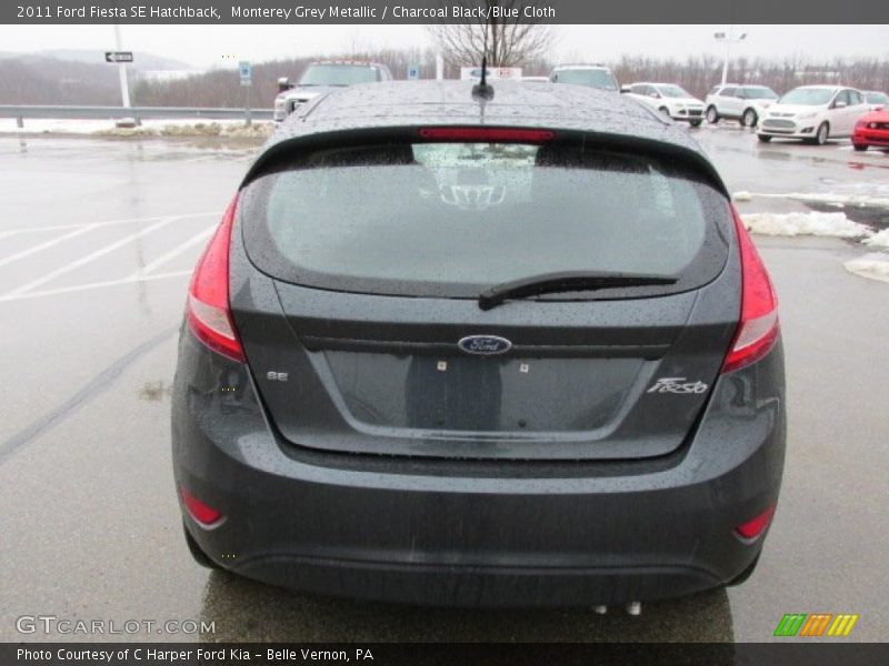 Monterey Grey Metallic / Charcoal Black/Blue Cloth 2011 Ford Fiesta SE Hatchback