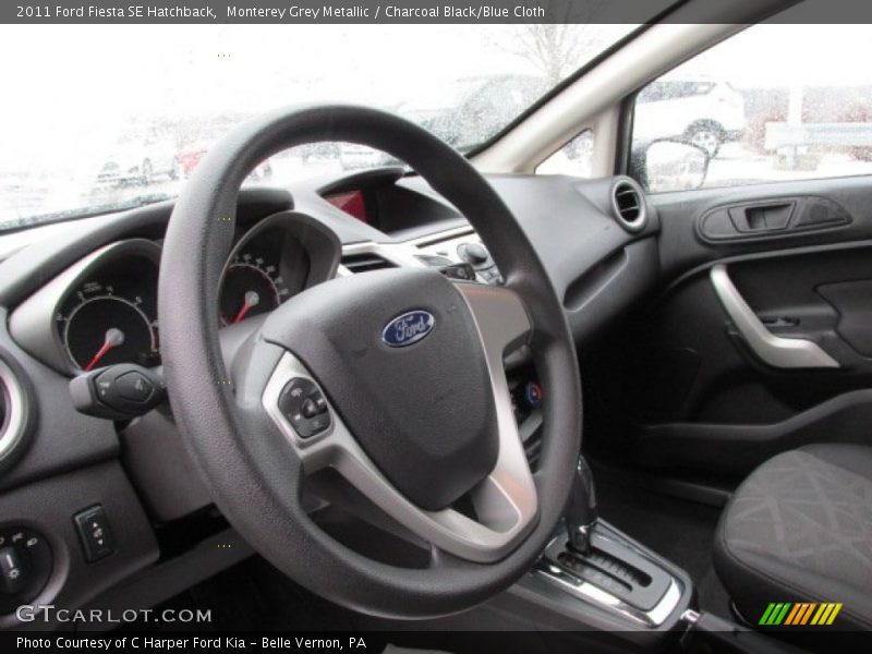 Monterey Grey Metallic / Charcoal Black/Blue Cloth 2011 Ford Fiesta SE Hatchback