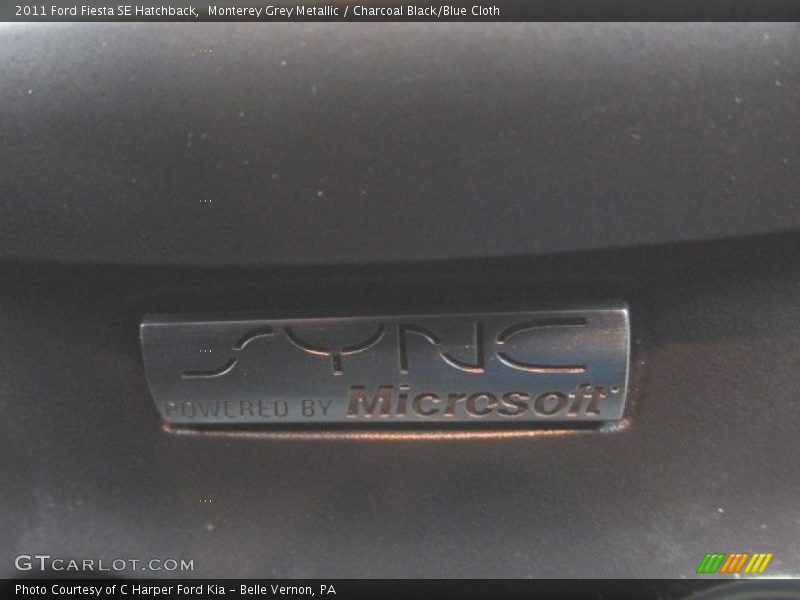 Monterey Grey Metallic / Charcoal Black/Blue Cloth 2011 Ford Fiesta SE Hatchback