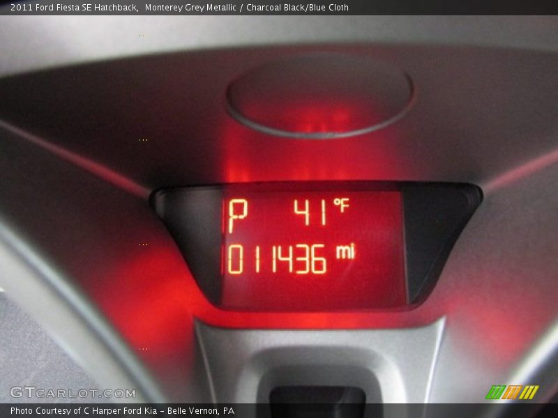 Monterey Grey Metallic / Charcoal Black/Blue Cloth 2011 Ford Fiesta SE Hatchback