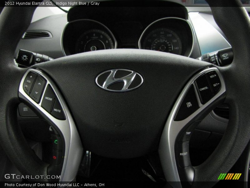 Indigo Night Blue / Gray 2012 Hyundai Elantra GLS