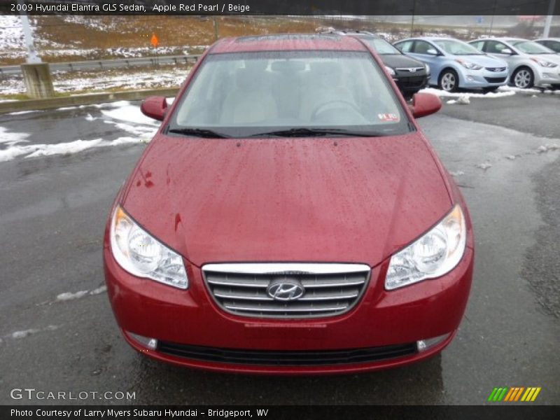 Apple Red Pearl / Beige 2009 Hyundai Elantra GLS Sedan