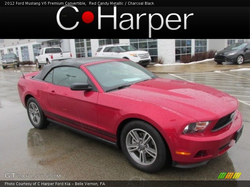 Red Candy Metallic / Charcoal Black 2012 Ford Mustang V6 Premium Convertible