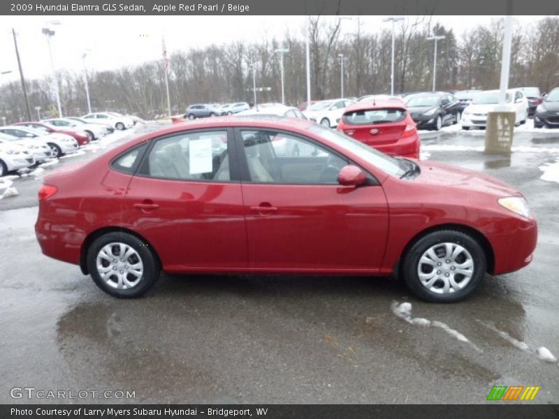 Apple Red Pearl / Beige 2009 Hyundai Elantra GLS Sedan