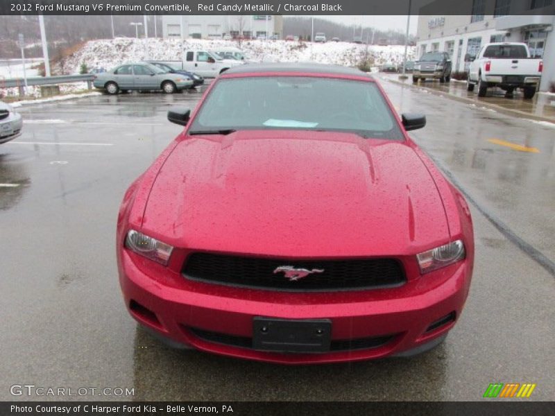 Red Candy Metallic / Charcoal Black 2012 Ford Mustang V6 Premium Convertible