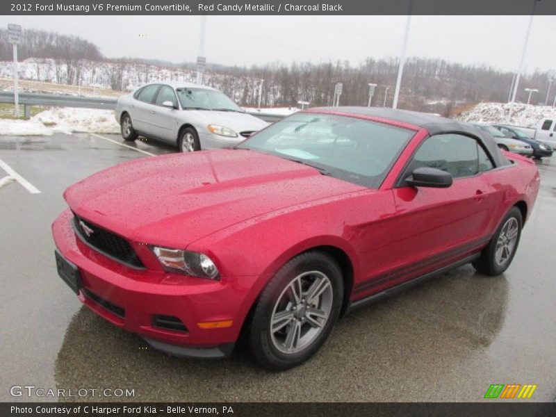 Red Candy Metallic / Charcoal Black 2012 Ford Mustang V6 Premium Convertible