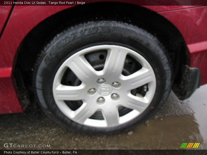 Tango Red Pearl / Beige 2011 Honda Civic LX Sedan