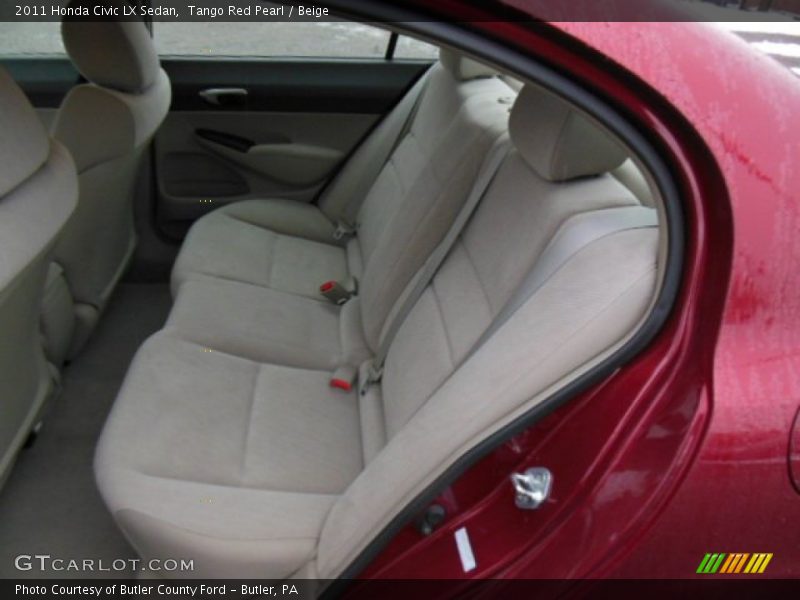Tango Red Pearl / Beige 2011 Honda Civic LX Sedan