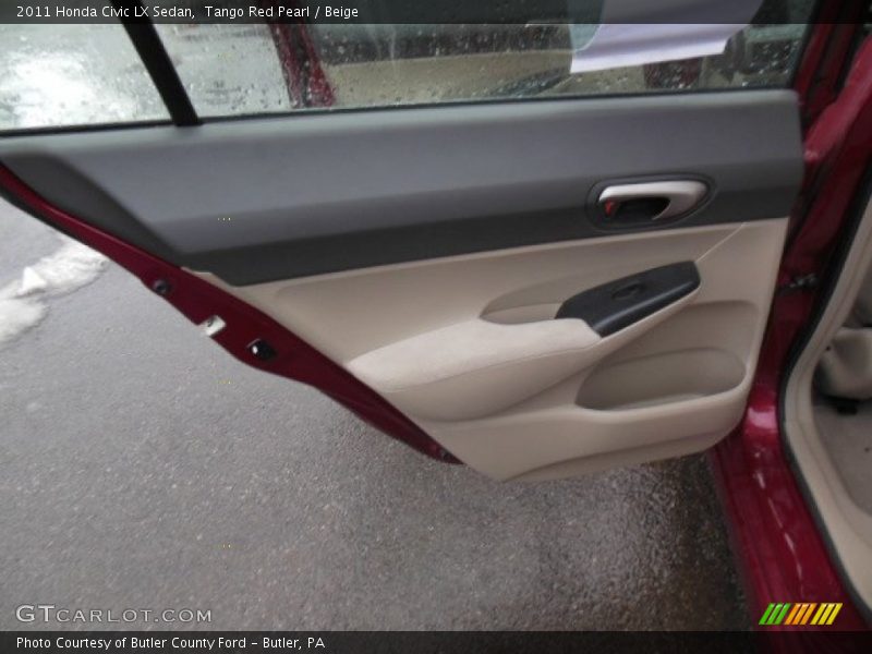 Tango Red Pearl / Beige 2011 Honda Civic LX Sedan