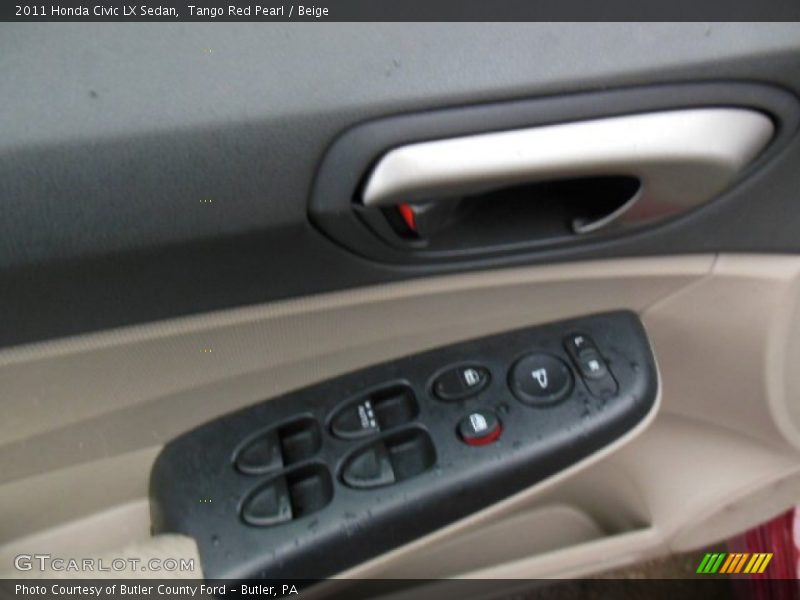 Tango Red Pearl / Beige 2011 Honda Civic LX Sedan
