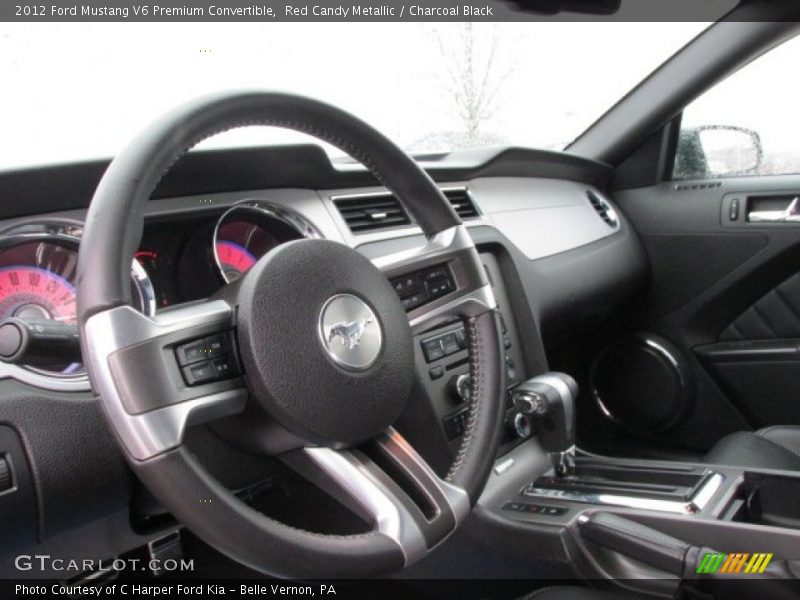 Red Candy Metallic / Charcoal Black 2012 Ford Mustang V6 Premium Convertible