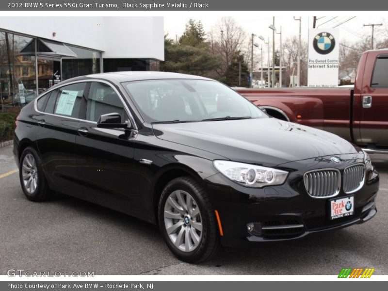 Black Sapphire Metallic / Black 2012 BMW 5 Series 550i Gran Turismo