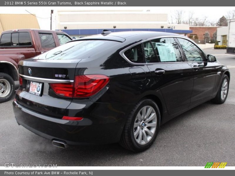 Black Sapphire Metallic / Black 2012 BMW 5 Series 550i Gran Turismo