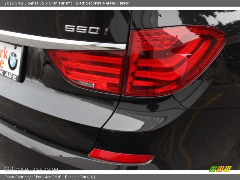 Black Sapphire Metallic / Black 2012 BMW 5 Series 550i Gran Turismo