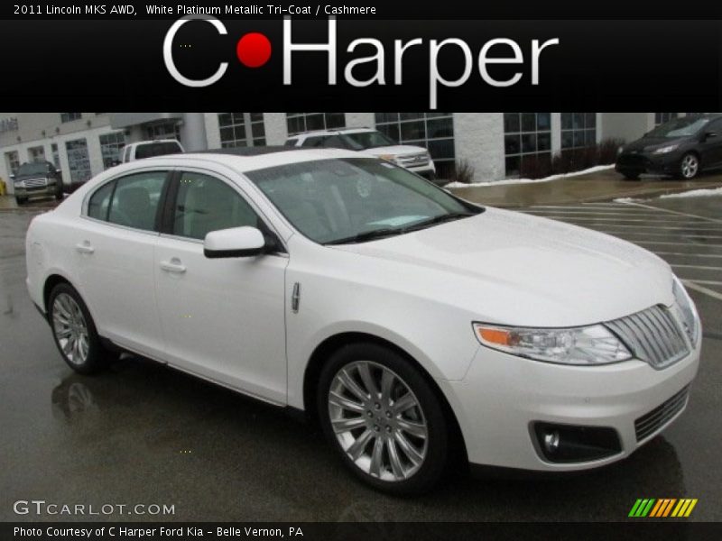 White Platinum Metallic Tri-Coat / Cashmere 2011 Lincoln MKS AWD