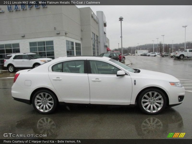 White Platinum Metallic Tri-Coat / Cashmere 2011 Lincoln MKS AWD