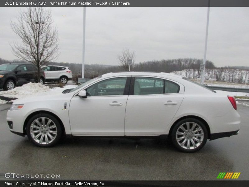 White Platinum Metallic Tri-Coat / Cashmere 2011 Lincoln MKS AWD