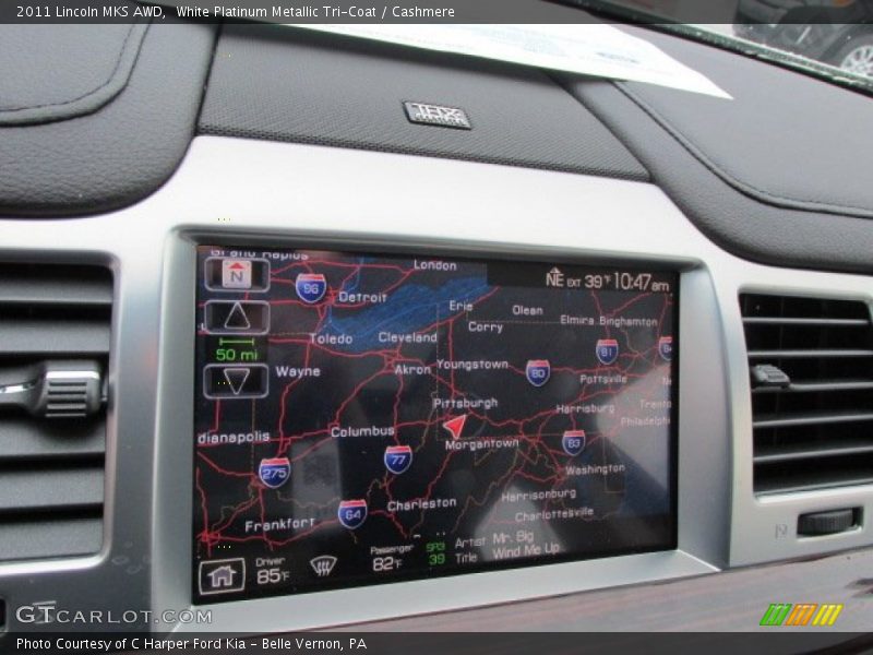 White Platinum Metallic Tri-Coat / Cashmere 2011 Lincoln MKS AWD